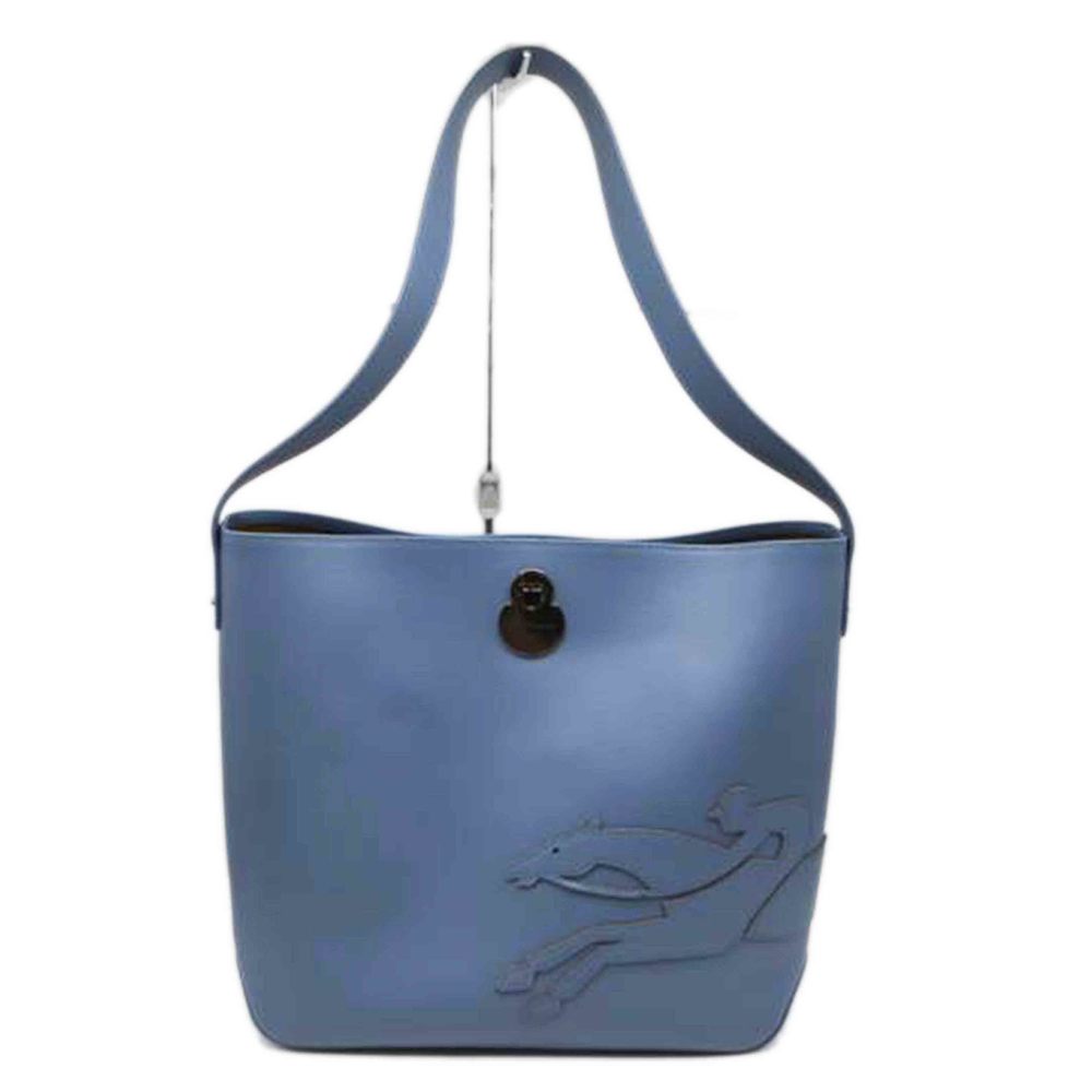 Longchamp Shop It Leather One Shoulder Bag Blue